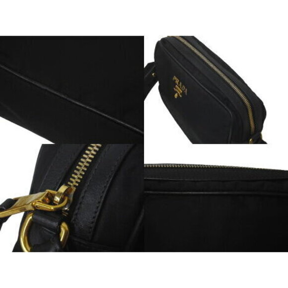 Prada Shoulder Bag Nylon Logo Leather - Picture 7 of 8